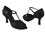 Very Fine CD6200 Ladies Dance Shoes, Black Satin, 2.5" Flare Heel, Size 4 1/2