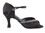 Very Fine CD6801 Ladies Dance Shoes, Black Satin, 2.5" Flare Heel, Size 4 1/2
