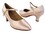 Very Fine S9137 Ladies Standard & Smooth Shoes, Flesh Satin, MTXZ-2" Slim Cuban Heel, Size 4 1/2
