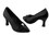 Very Fine S9169 Ladies Dance Shoes, Black Satin, 2.5" Spool Heel (PG), Size 4 1/2