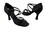 Very Fine S92308 Ladies Dance Shoes, Black Satin, 2.5" Spool Heel (PG), Size 4 1/2