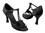 Very Fine S92319 Ladies Dance Shoes, Black Satin, 2.5" Spool Heel (PG), Size 4 1/2