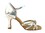 Very Fine S9282 Ladies Dance Shoes, Gold/Silver Braid, 2.5" Spool Heel (PG), Size 4 1/2