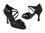 Very Fine SERA1139 Ladies Dance Shoes, Black Satin, 2.5" Heel, Size 4 1/2