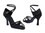 Very Fine SERA1606 Ladies Dance Shoes, Black Satin, 2.5" Heel, Size 4 1/2