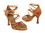 Very Fine SERA1662B Ladies Latin, Rhythm & Salsa Shoes, Dark Tan Satin, 2.5" Heel, Size 4 1/2