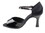 Very Fine SERA3710 Ladies Dance Shoes, Black Satin/Black Patent Trim, 2.5" Heel, Size 4 1/2