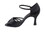 Very Fine SERA3870 Ladies Dance Shoes, Black Satin, 2.5" Heel, Size 4 1/2