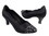 Very Fine SERA5501 Ladies Dance Shoes, Black Satin, 2.5" Heel, Size 4 1/2