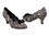 Very Fine SERA5515 Ladies Dance Shoes, Flesh/Black Lace, 2.5" Heel, Size 4 1/2