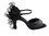 Very Fine SERA7014 Ladies Dance Shoes, Black Satin, 2.5" Heel, Size 4 1/2