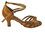 Very Fine SERA7043 Ladies Cuban heel Shoes, Tan Satin/Gold Trim, 1.2" Cuban Heel, Size 5