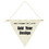 Muka 1Pcs Custom Wall Display Banner Embroidered Triangle Banners Wall Hanging Flags w/ Wooden Rods & Strings - Indoor Outdoor Wall Art Decor Personalized