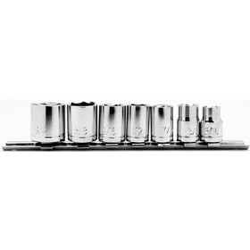 Project Pro 1412 8 pc. 3/8" Metric Socket Set w/Rail