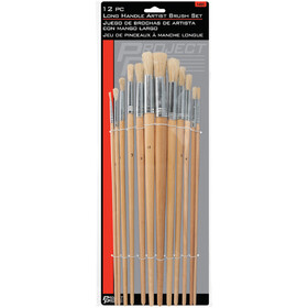 Project Pro 1451 12 pc. Long Handle Artist Brush Set