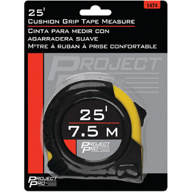 Project Pro 1474 25' Cushion Grip Tape Measure