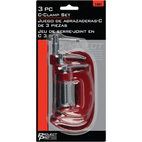 Project Pro 1491 3 pc. C-Clamp Set