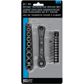 Project Pro 1908 21 pc. Offset Ratcheting Driver