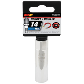 Performance Tool C28231 3/8" Drive 14mm 12pt Mag Spark Plug Socket