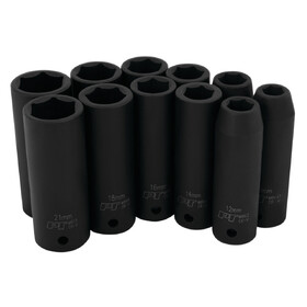 Performance Tool M591DB 11 pc. 1/2" Drive Metric DW Impact Sockets