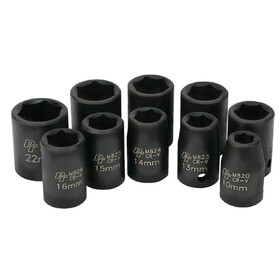 Performance Tool M593DB 10 pc. 1/2" Drive Metric Impact Socket Set