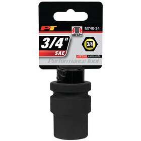 Performance Tool M740-24 3/4" Drive 3/4" 6pt Impact Socket