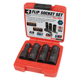 Performance Tool M774 4 pc. 1/2" Drive Flip Socket Set