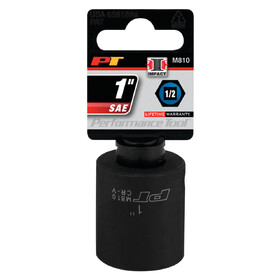 Performance Tool M810 1/2" Drive 1" 6pt Impact Socket