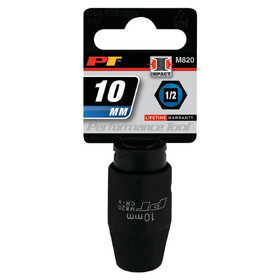 Performance Tool M820 1/2" Drive 10mm 6pt Impact Socket