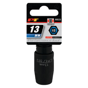 Performance Tool M823 1/2" Drive 13mm 6pt Impact Socket