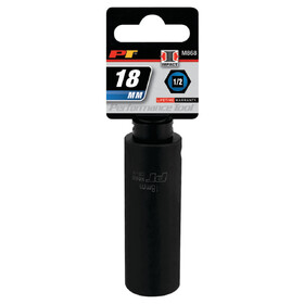 Performance Tool M868 1/2" Drive 18mm 6pt Deep Impact Socket