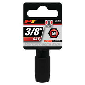 Performance Tool M892 3/8" Drive 3/8" 6pt Impact Socket