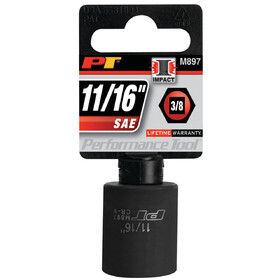 Performance Tool M897 3/8" Drive 11/16" 6pt Impact Socket
