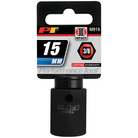 Performance Tool M915 3/8" Drive 15mm 6pt Impact Socket