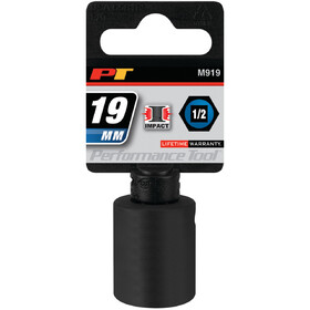 Performance Tool M919 3/8" Drive 19mm 6pt Impact Socket
