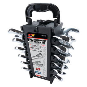 Performance Tool W1157 12 pc. Stubby SAE & Metric Wrench Set