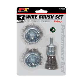 Performance Tool W1226 3 pc. Rotary Wire Brush Set