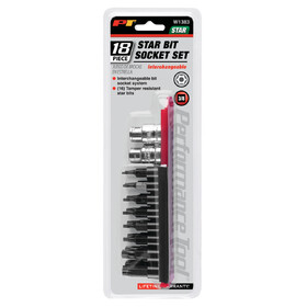 Performance Tool W1383 18 pc. Tamper Resistant Star Bit Set