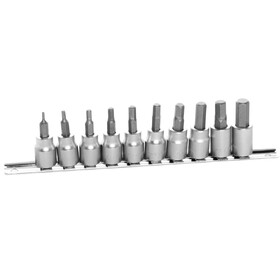 Performance Tool W1388 10 pc. 3/8" Drive Met Hex Bit Socket Set