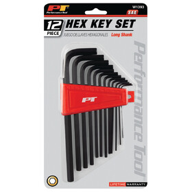 Performance Tool W1393 12 pc. SAE Long Hex Key Wrench Set