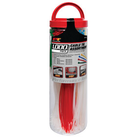 Performance Tool W2925 1,000 pc. Cable Tie Assortment 4 to 12"