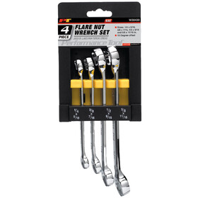 Performance Tool W30430 4 pc. SAE Flare Nut Wrench Set