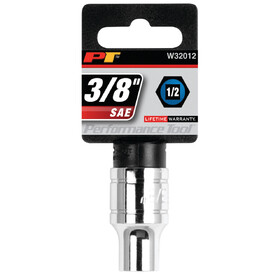 Performance Tool W32012 1/2" Drive 3/8" 6pt Socket
