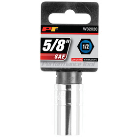 Performance Tool W32020 1/2" Drive 5/8" 6pt Socket
