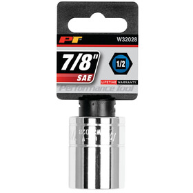 Performance Tool W32028 1/2" Drive 7/8" 6pt Socket