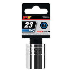 Performance Tool W32223 1/2" Drive 23mm 6pt Socket