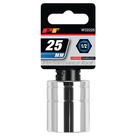 Performance Tool W32225 1/2" Drive 25mm 6pt Socket