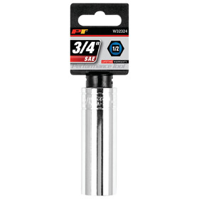 Performance Tool W32324 1/2" Drive 3/4" 6pt Deep Socket