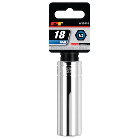 Performance Tool W32418 1/2" Drive 18mm 6pt Deep Socket