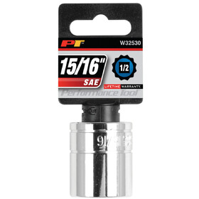 Performance Tool W32530 1/2" Drive 15/16" 12pt Socket